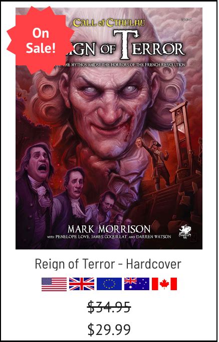 Sale Chaosium Did You Know Call Of Cthulhu S Reign Of Terror Is A