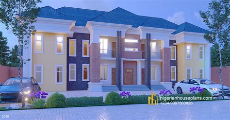 2 bedroom block of flats (Ref. 2030) - NIGERIAN HOUSE PLANS