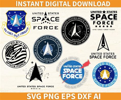 United States Space Force Svg Cricut Eps Png Ai Dxf Etsy