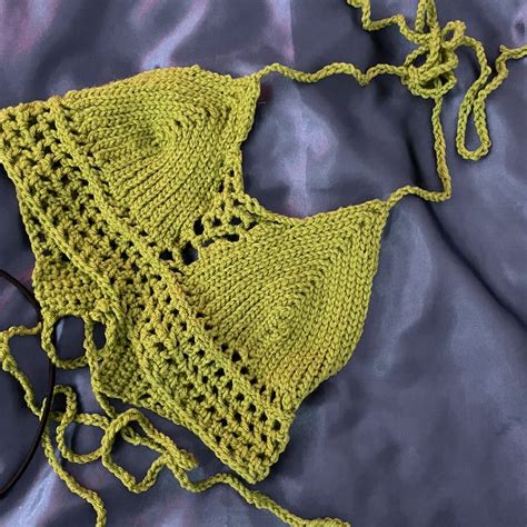 Meshy Bralette Bikini Top Crochet Pattern Etsy