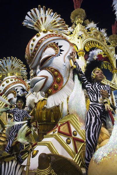 Detail Of African Float At Carnival Parade Salgueiro Samba School