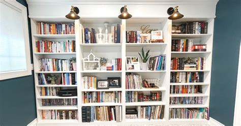 Ikea Hack Billy Bookcase Library Wall Danelia Design