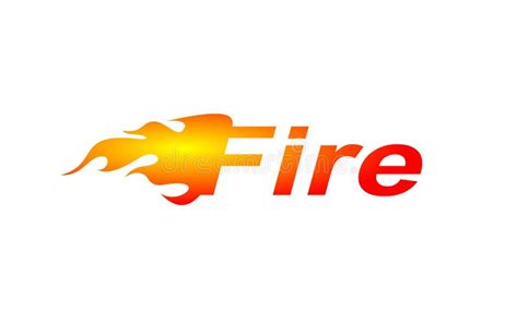 The Word `fire` Illustration Stylized With Smoke Stock Illustration