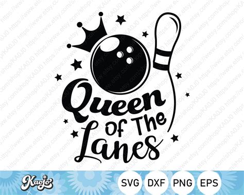 Queen Of The Lanes SVG Bowling Queen SVG Bowling Lover SVG Instant