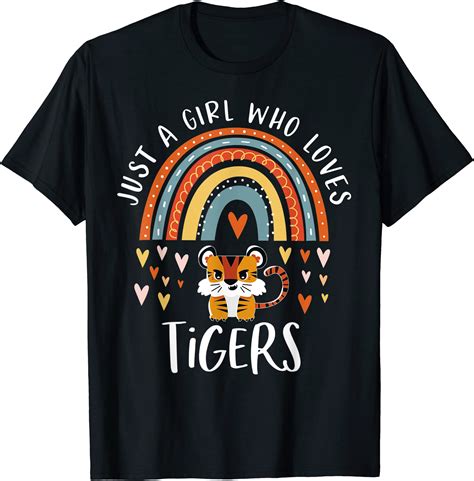 Just A Girl Who Loves Tigers Rainbow Ts For Tiger Lover T Shirt Men