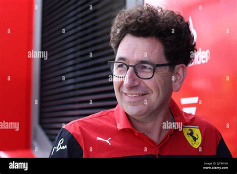 Mattia Binotto Team Principal Of Scuderia Ferrari In The Paddock During