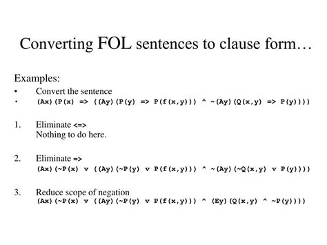 Ppt First Order Logic Fol Aka Predicate Calculus Powerpoint Presentation Id 293236