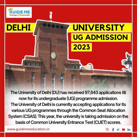 Delhi University UG admission 2023!! #delhiuniversity #ugcourses # ...