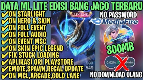 Data Ml Lite Full Event Mb Terbaru Patch Novaria Ml Lite Cara