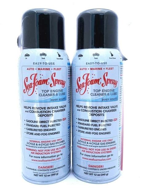 Seafoam Ss14 2 Pack Quick Acting Top Engine Cleaner And Lube 12 Oz