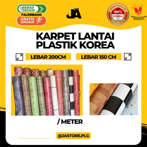 Jual Karpet Plastik Lantai Korea Murah Tebal Ukuran 2 Meter 15