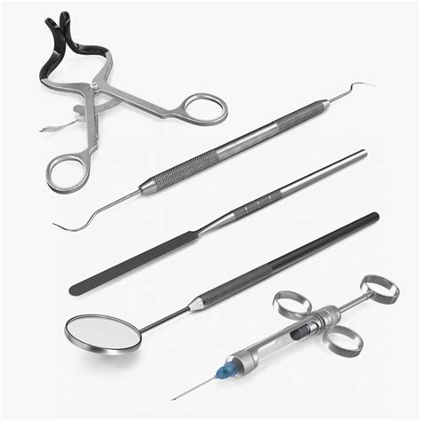 Basic Dental Instruments Set Model Turbosquid 1297652