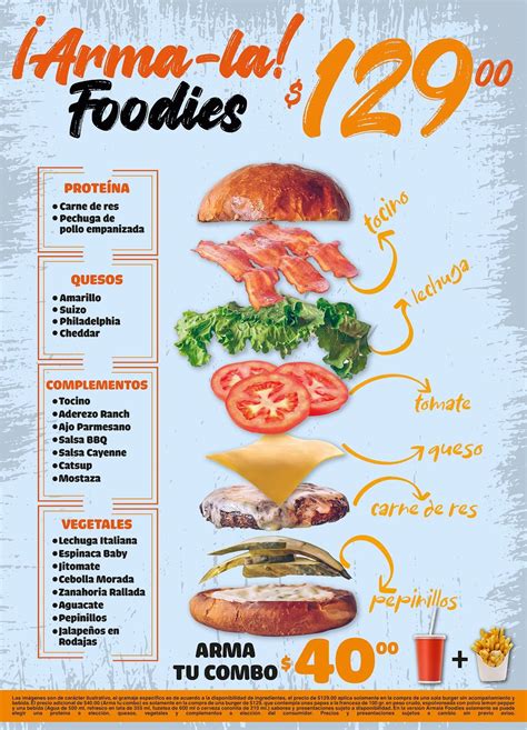 Carta Del Restaurante Foodies And Burgers Guadalajara