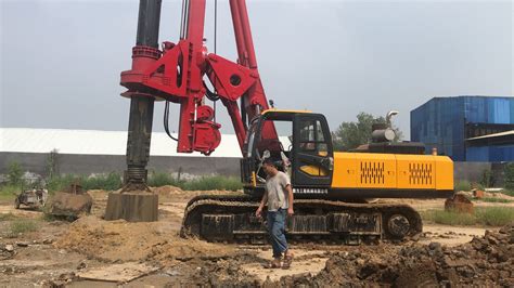 Hydraulic Crawler Rotary Drill Rig High Frequency 40m China Rotary