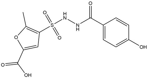 4 2 4 Hydroxybenzoyl Hydrazinyl Sulfonyl 5 Methylfuran 2 Carboxylic