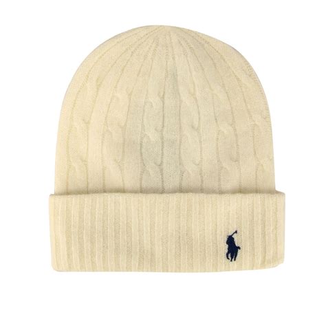 Polo Ralph Lauren Outlet Cappello A Trecce Crema Cappello Polo