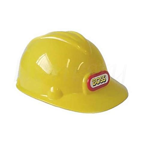 Kids The Boss Yellow Builders Helmet Childrens Construction Hard Hat