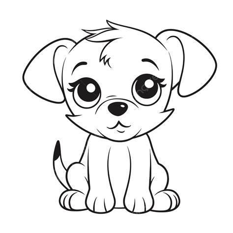 Dibujo De Perrito Lindo Para Colorear Imprimir Boceto Vector Png Dibujos Dibujo De Ala Dibujo