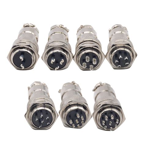 Set Gx Pin Male Female Mm Circular Connector