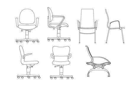 Office Chair Cad Block Everything Furniture