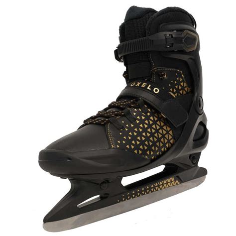 Oxelo Adult Ice Skates Fit 520 Warm Black Decathlon