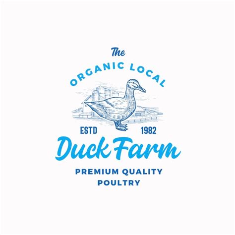 Premium Vector The Organic Poultry Farm Logo Template Hand Drawn