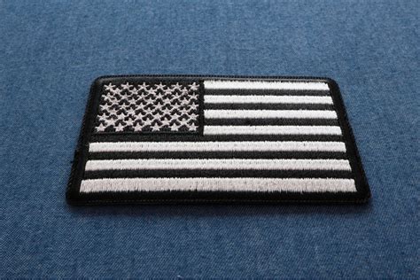 Black and White American Flag Patch by Ivamis Patches