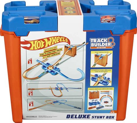 Amazon Hot Wheels Track Builder Stunt Box Gift Set Ages To Toys Games