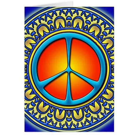 RETRO PEACE SIGN GREETING CARD | Zazzle