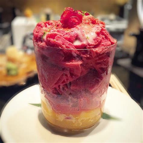 Pomegranate Dessert At Pabu Izakaya Bostonfoodist Photo By