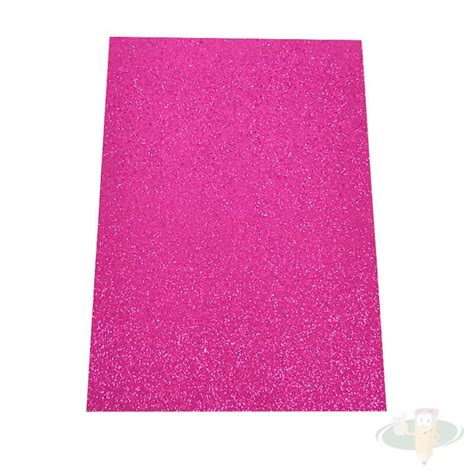 Hoja De Goma Eva Glitter 20x30 Cm Fucsia LIBRERIA 1000 UTILES