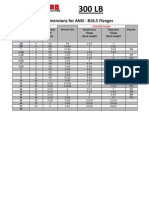 150 Flange Bolt Chart PDF, 57% OFF