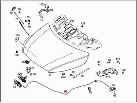 Genuine MERCEDES Vito Mixto Tourer W447 Box Bus MPV Hood Cable