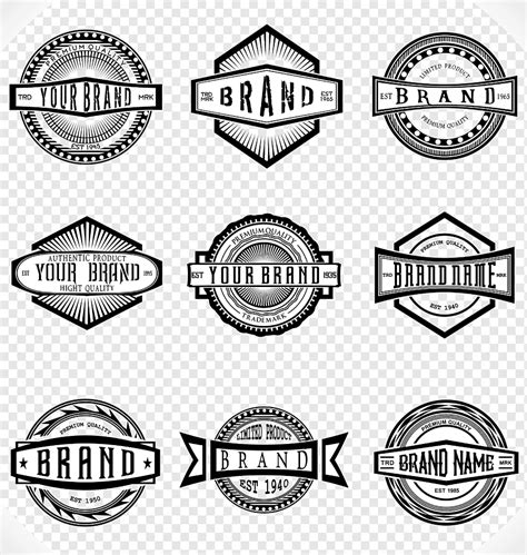 Retro Brand Labels Logos Png Pngwing