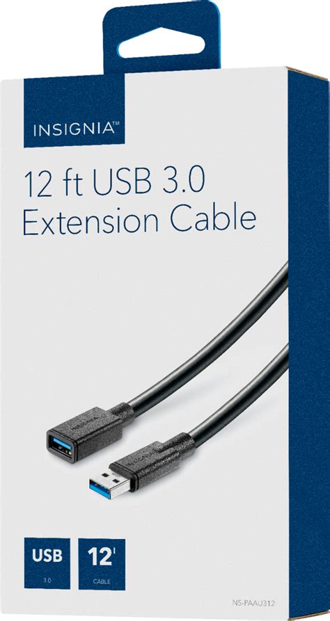 Insignia™ 12 Usb 30 Extension Cable A Male To A Female Black Ns Paau312 Best Buy