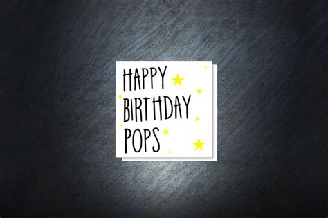 Happy Birthday Pops Card. - Etsy