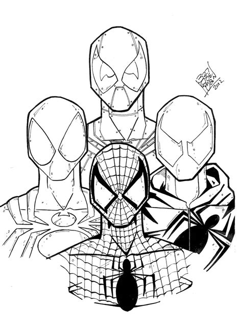 Iron Spider Man Coloring Pages Sketch Coloring Page