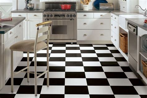 Baldosa Blanca Y Negra Para La Cocina A7102 Vinyl Flooring Kitchen