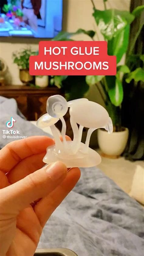 Hot Glue Mushrooms Easy Diy Crafts Diy Crafts To Do Fun Easy Crafts