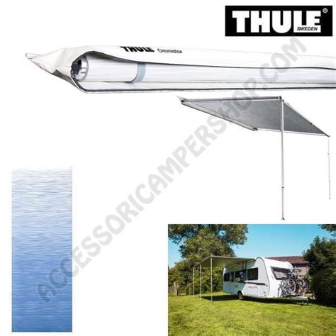 Tendalino Veranda Da Parete Thule Omnistor 1200 Bianco Telo Sapphire