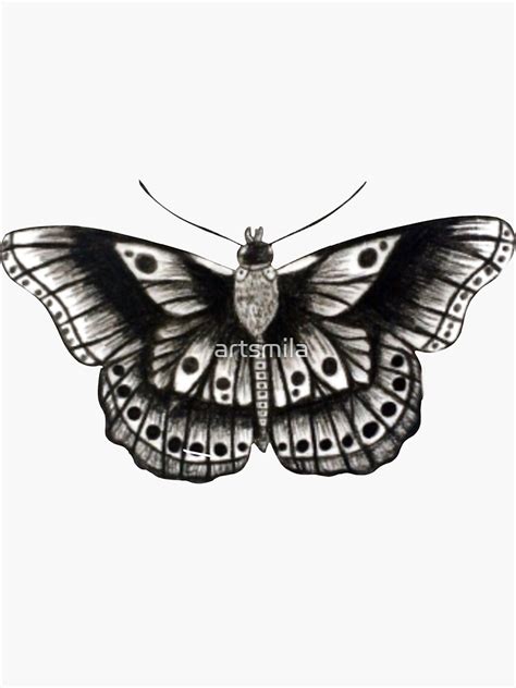 Butterfly Drawing Harry Styles Tattoo Sticker For Sale By Artsmila