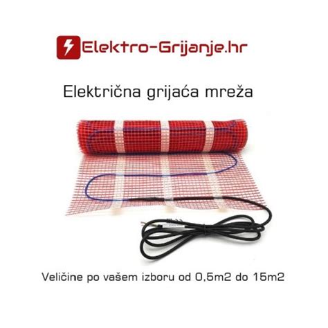 Električno podno grijanje grijaće mreže mrežica za podno grijanje