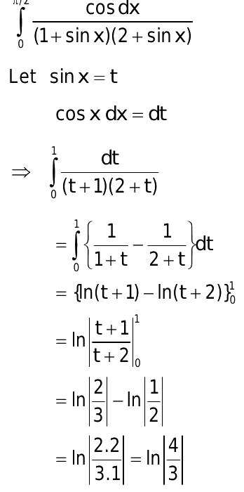 74 Integrate Limits 0 To Pi÷ 2 Cosx ÷ 1sins 2sins Dx