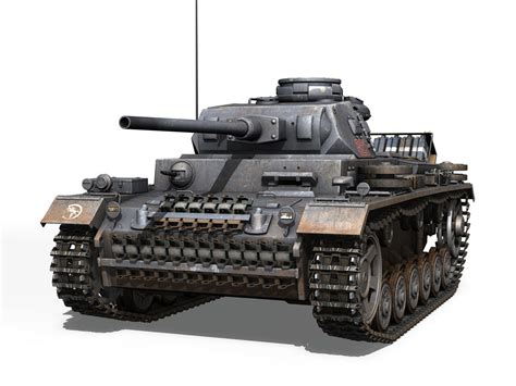 Pzkpfw Iii Ausf J D Model Obj Ds Fbx C D Lwo Lw Lws