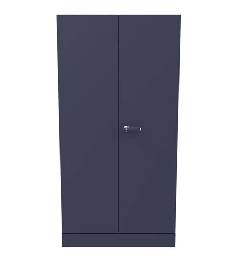 Buy Auraline Premium 2 Door Almirah In Textured Navy Blue Colour By