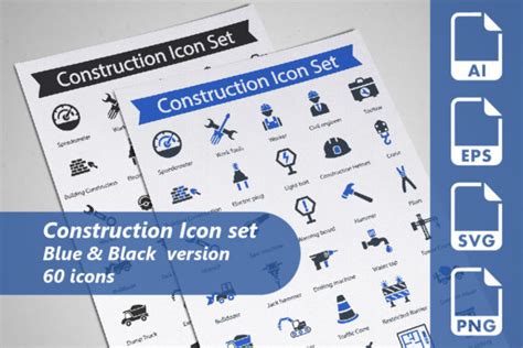 Construction Icon Set Graphic by Icon Factory · Creative Fabrica