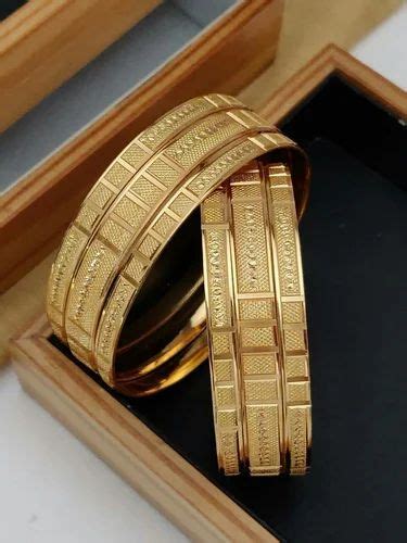 Brass Wedding Wear Alloy Gold Plated Bangle Set At Rs Set In Surat