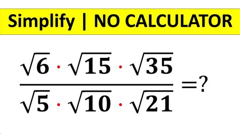 A Nice Square Root Math Simplification How To Solve The