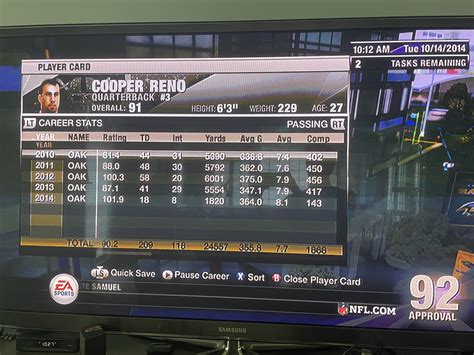 The Raiders Quarterback puts up insane numbers. : r/NFLHeadCoachSeries