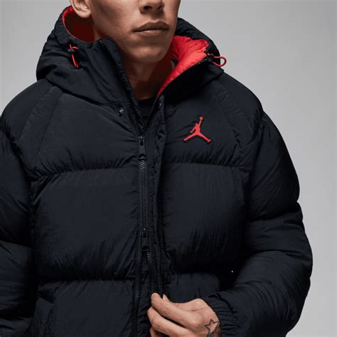 Jordan Essential Men S Puffer Jacket Black Red Dq Sam Tabak